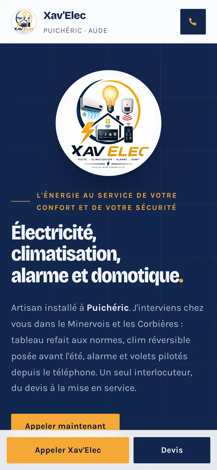 Xav'Elec : Auf dem Handy